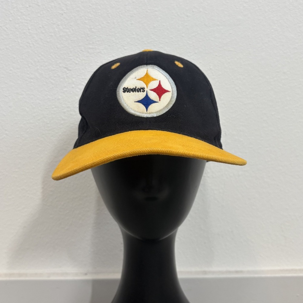 Vintage 90's Nike Pro Line Pittsburgh Steelers Hat Snapback  Adjustable Black